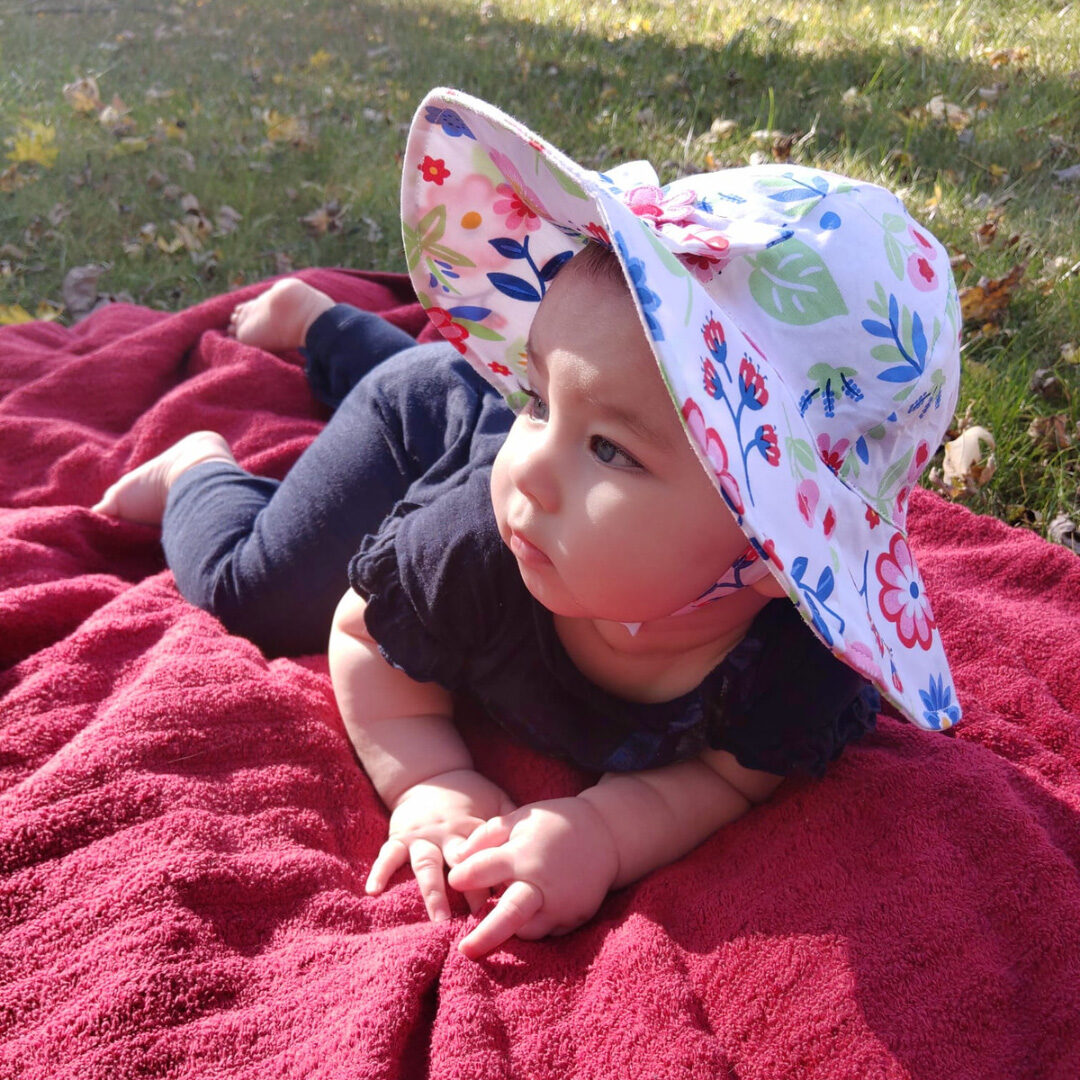 Baby Outside on Blanket