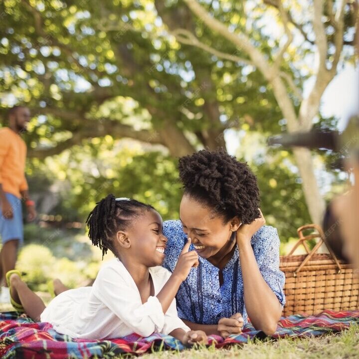 Daughter and Mom at Park